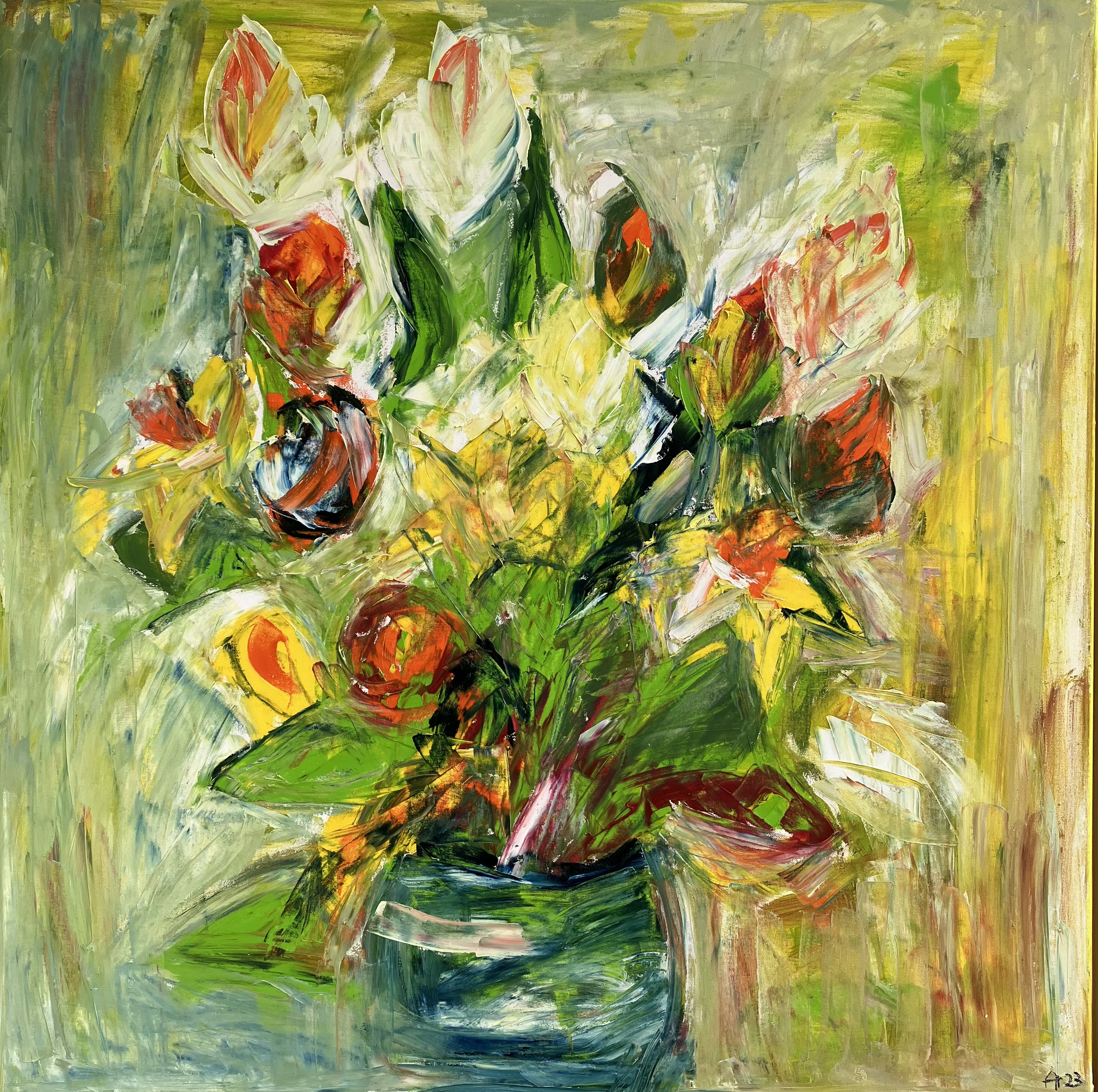 Karin Arico, Primavera, 100 x 100, Öl, 2023