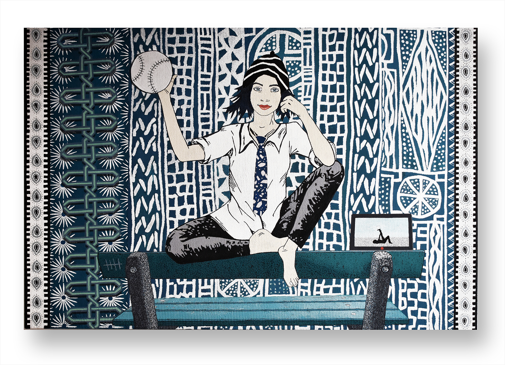 Helga Schager, „Kompliz*innen“
Mischtechnik auf Leinwand
100 x 150 cm, 2023