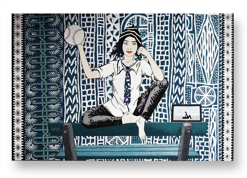 „Kompliz*innen“
Mischtechnik auf Leinwand
100 x 150 cm, 2023