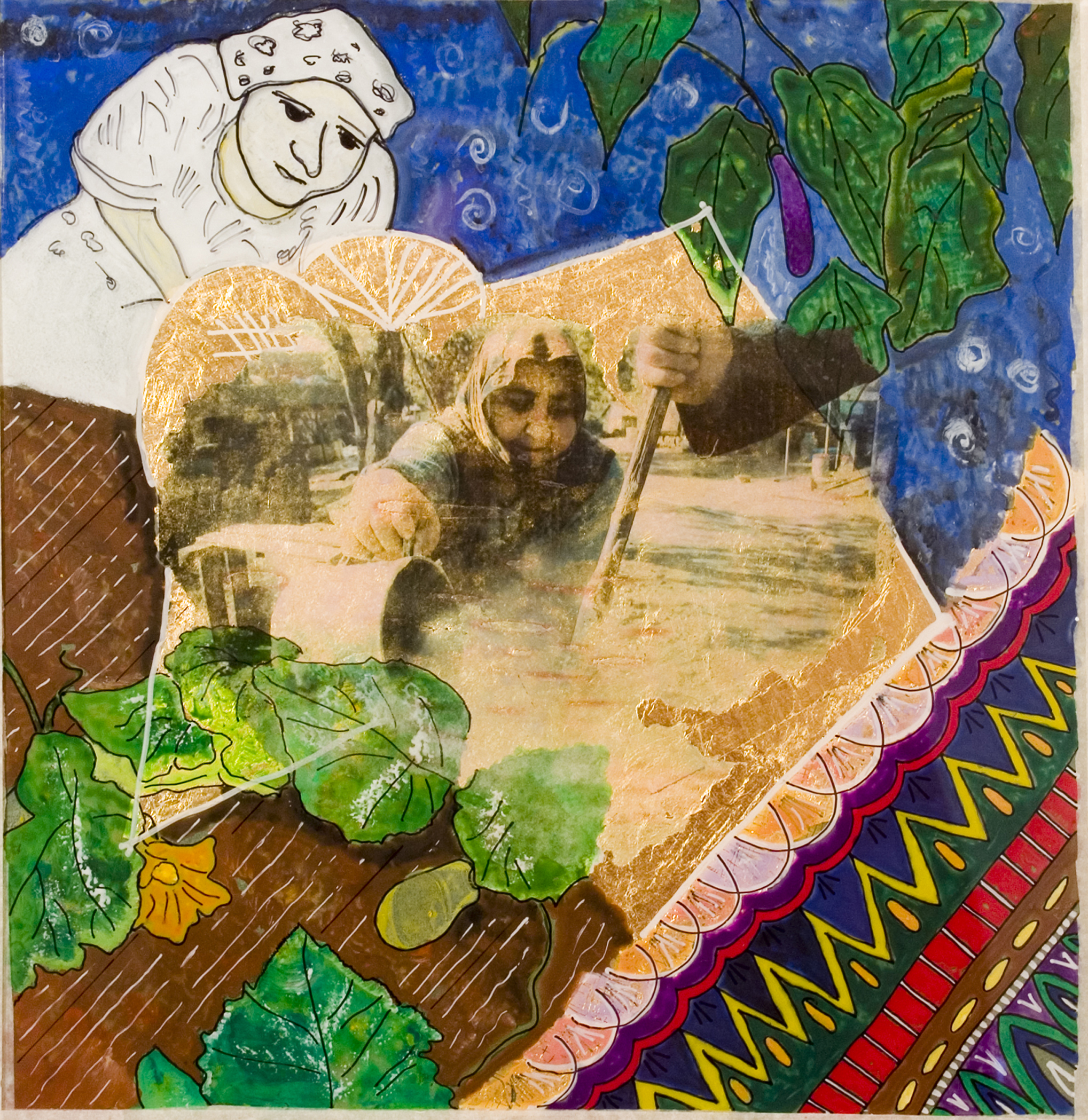 Brigitte Edler, 30 x 40, 2022, Papier, Aquarellstifte, 
Gouache