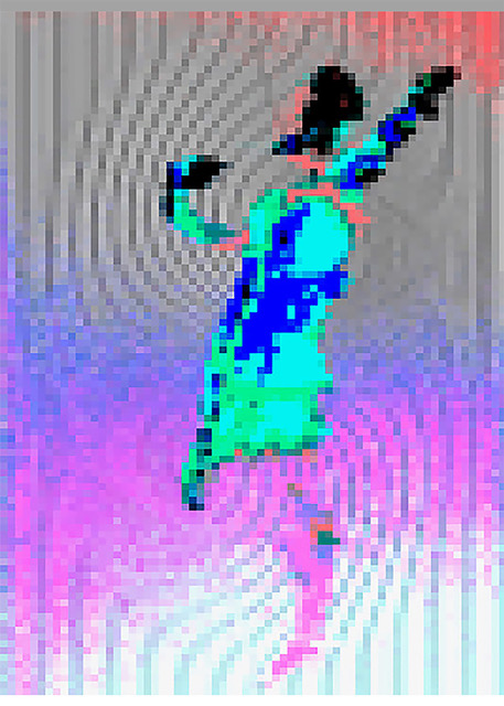 Ingeborg Rauss, © INGEBORG RAUSS,SchwellenLeben4, 2021 
serielle Konzeptarbeit in Digitalart auf Aludibond, 150 x 100 cm