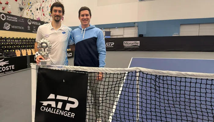 Challenger Titel 2026 in Thionville für Sebastian Ofner mit Coach Philip