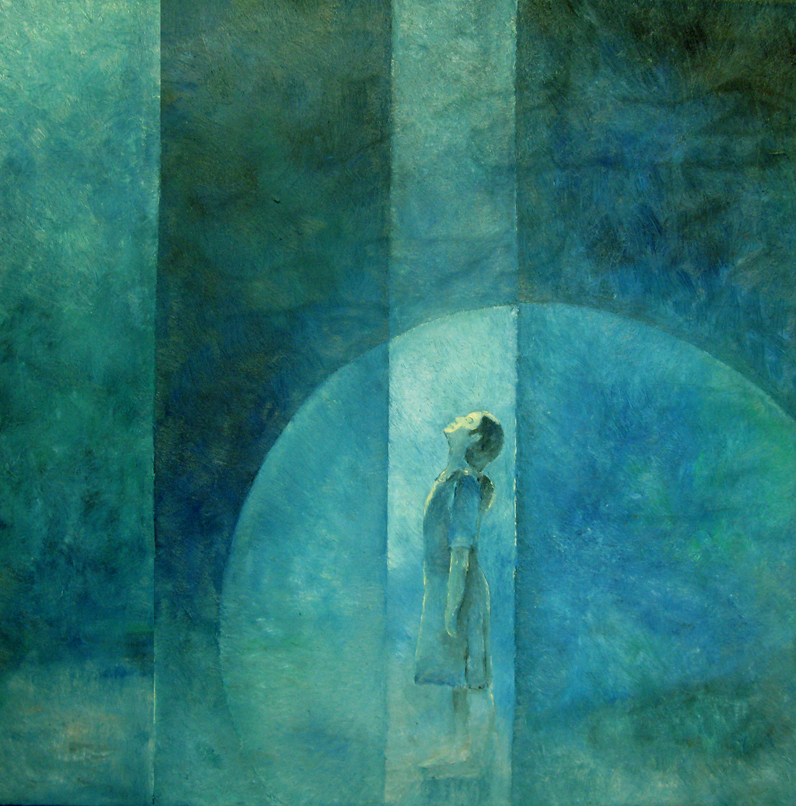 Elfie Hackl-Ceran, „can you hear me“
Öl auf Leinwand / 80 x 80 cm