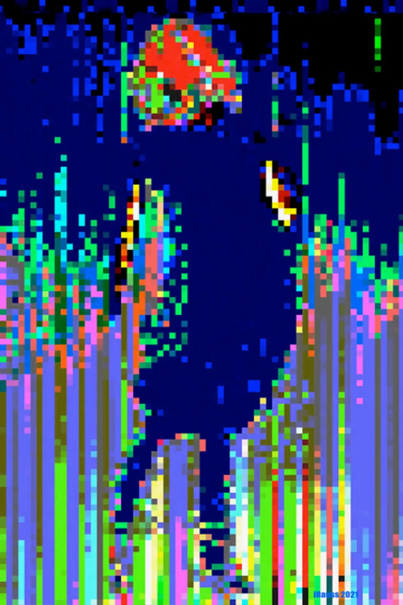 © INGEBORG RAUSS, SchwellenLeben2, 2021, serielle Konzeptarbeit in  
Digitalart auf Aludibond, 150 x 100 cm