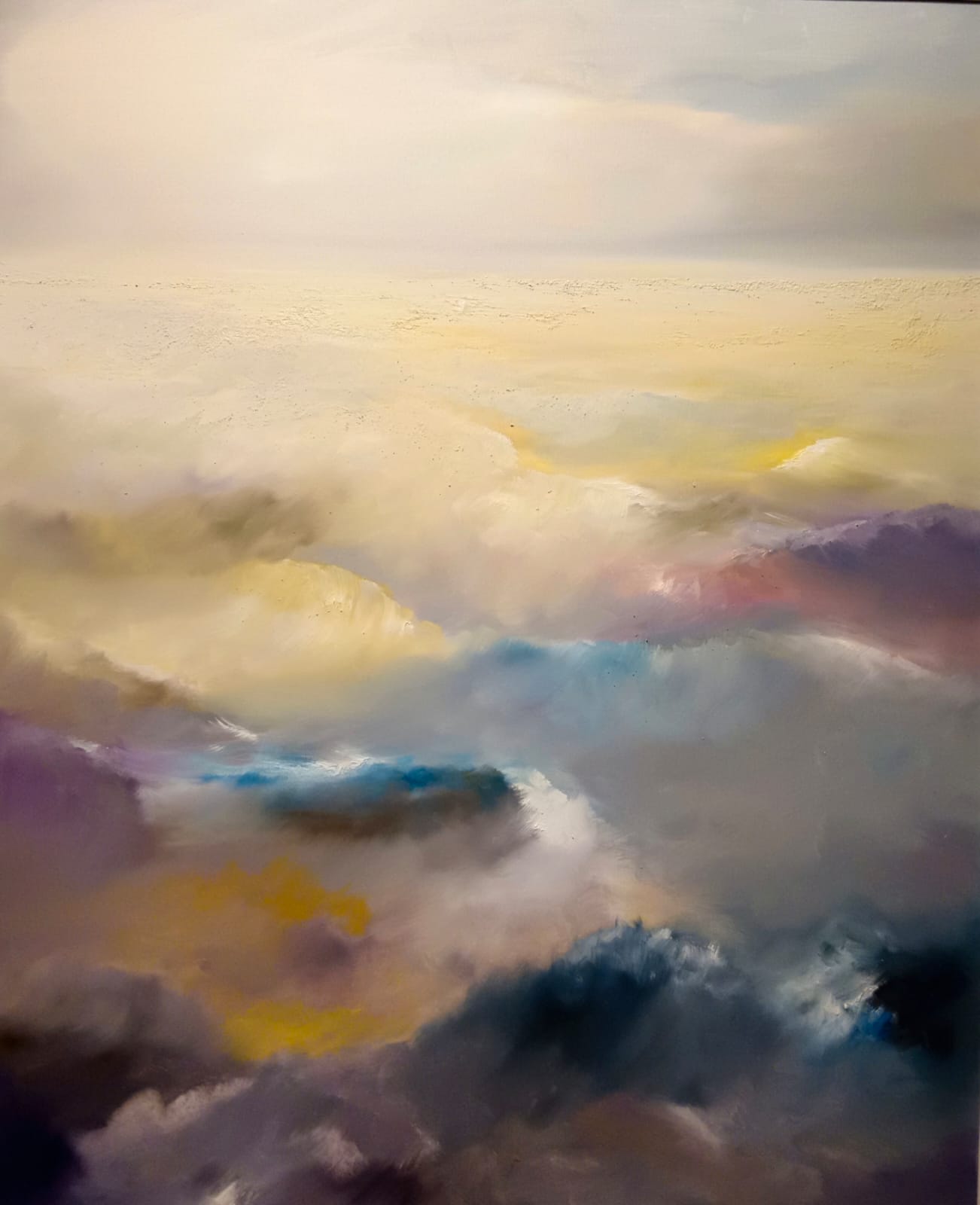 Ernst Hager, „Morgen am Meer“ Öl auf Leinwand, 80 x 100