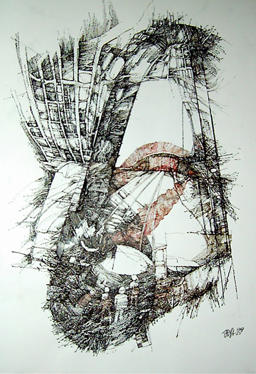 Hans-Peter Stecher, Federzeichnung, Design Center