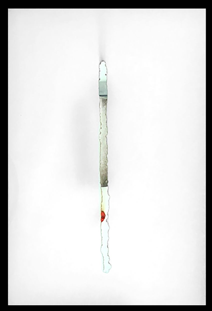 Katharina Erben, WEH‘MIR ....  2023, “LEGT DIE WAFFEN NIEDER AUF ..“ 42 cm x 58 cm (gerahmt)