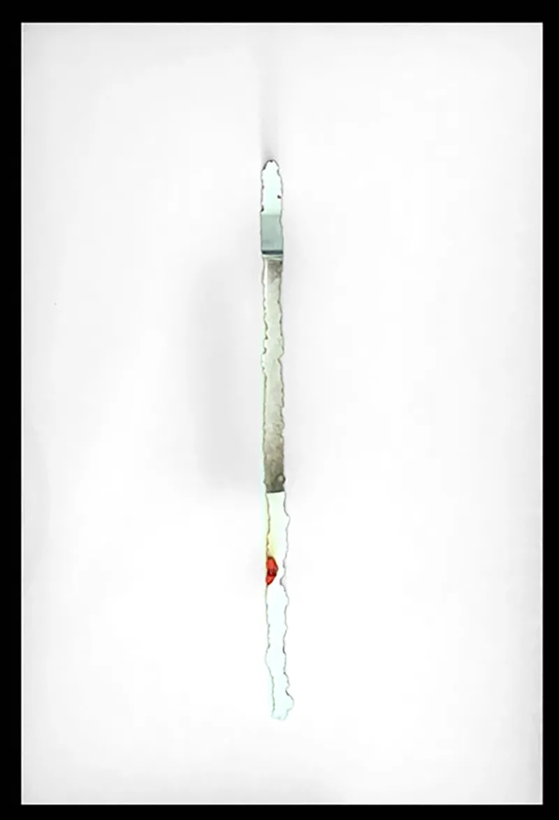 WEH‘MIR ....  2023, “LEGT DIE WAFFEN NIEDER AUF ..“ 42 cm x 58 cm (gerahmt)