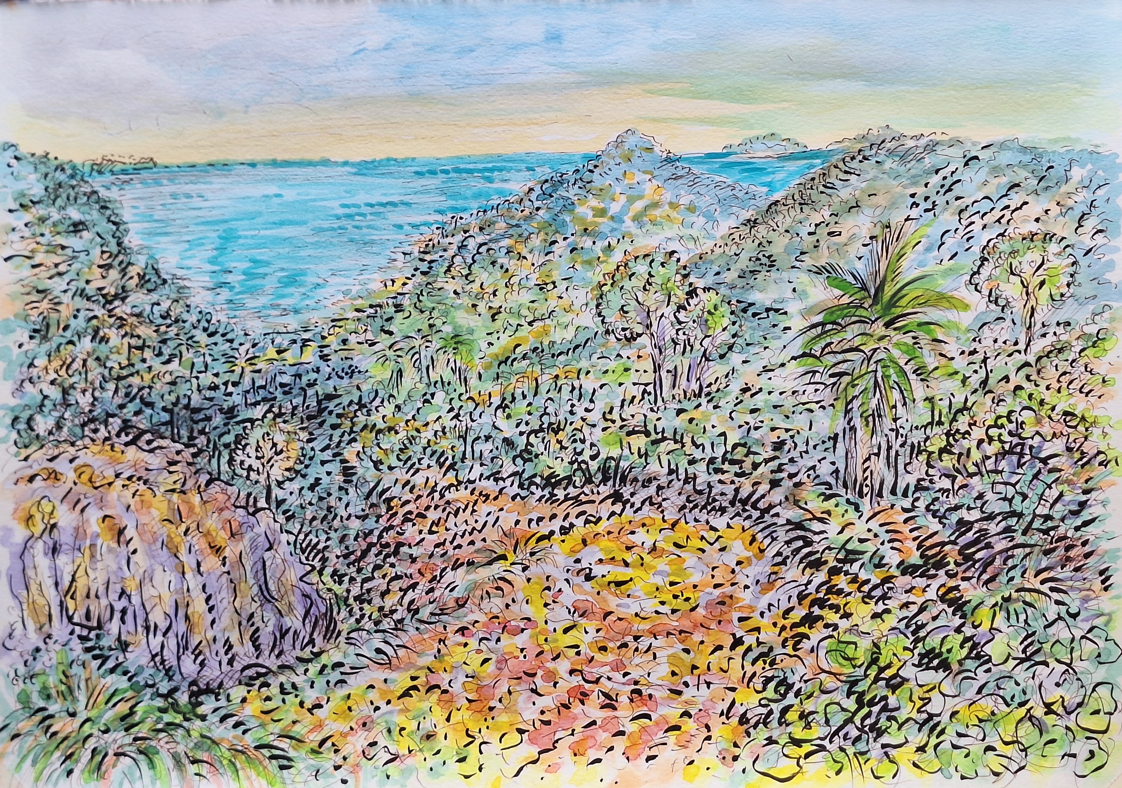 Manfred Ludwig Ernst Koutek, „Panta Rhei“, mixed media, 80x60cm, 2024