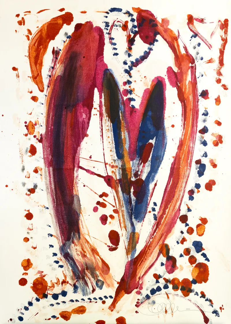 Aus der Serie
„Gestrandete Herzen“, 60 × 80 Monotypie