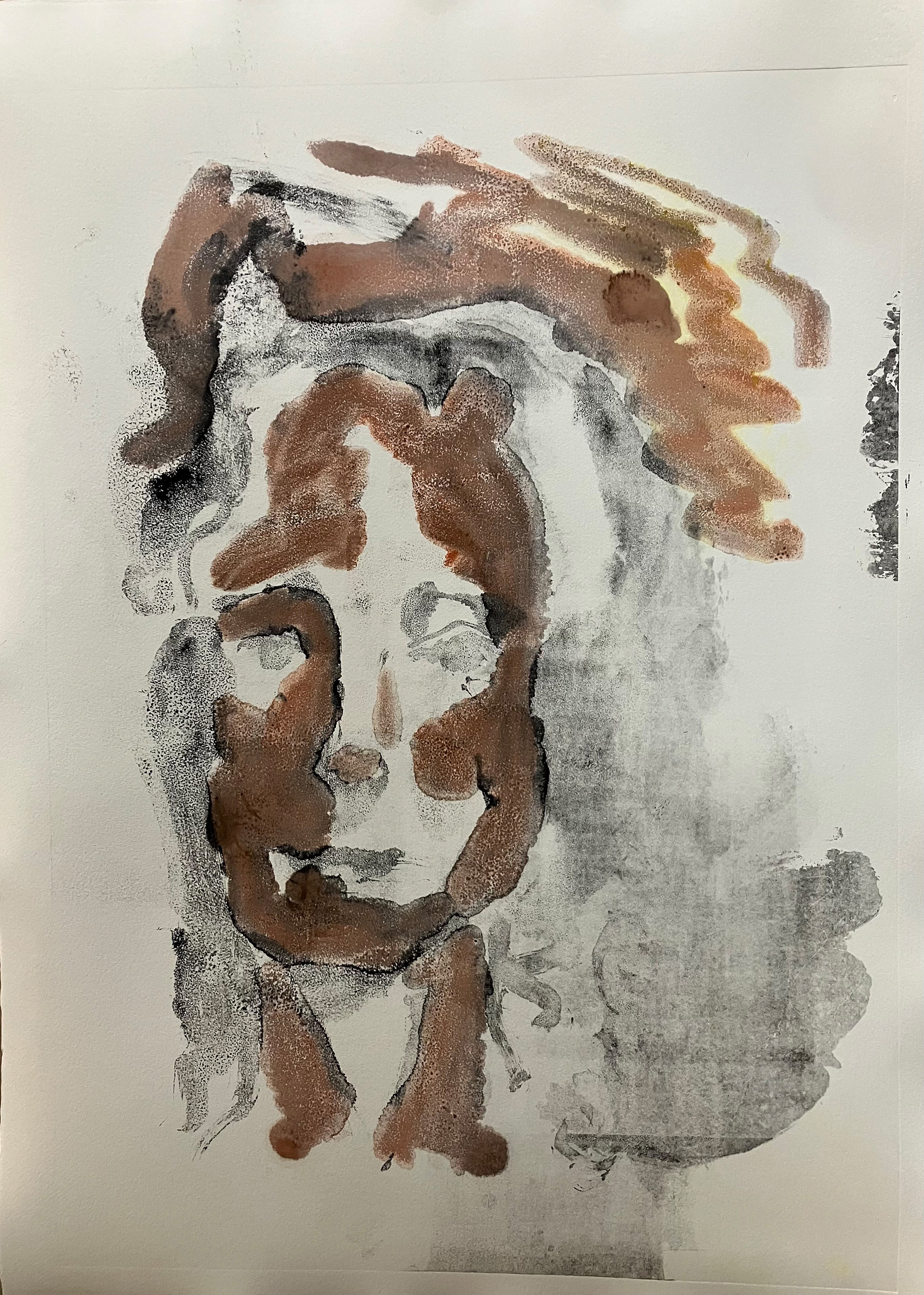 Renate Moran, Mono Print "Kopf aufgelöst“