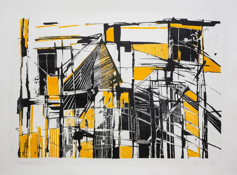Industrieruine, Lithografie, 50x70