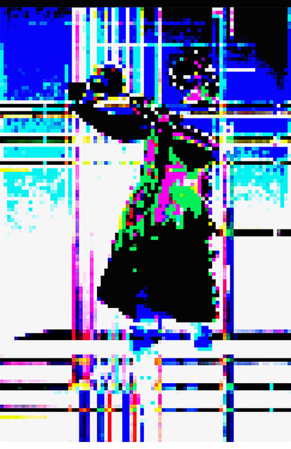 Ingeborg Rauss, © INGEBORG RAUSS SchwellenLeben3, 2021, serielle Konzeptarbeit in Digitalart auf Aludibond, 150 x 100 cm