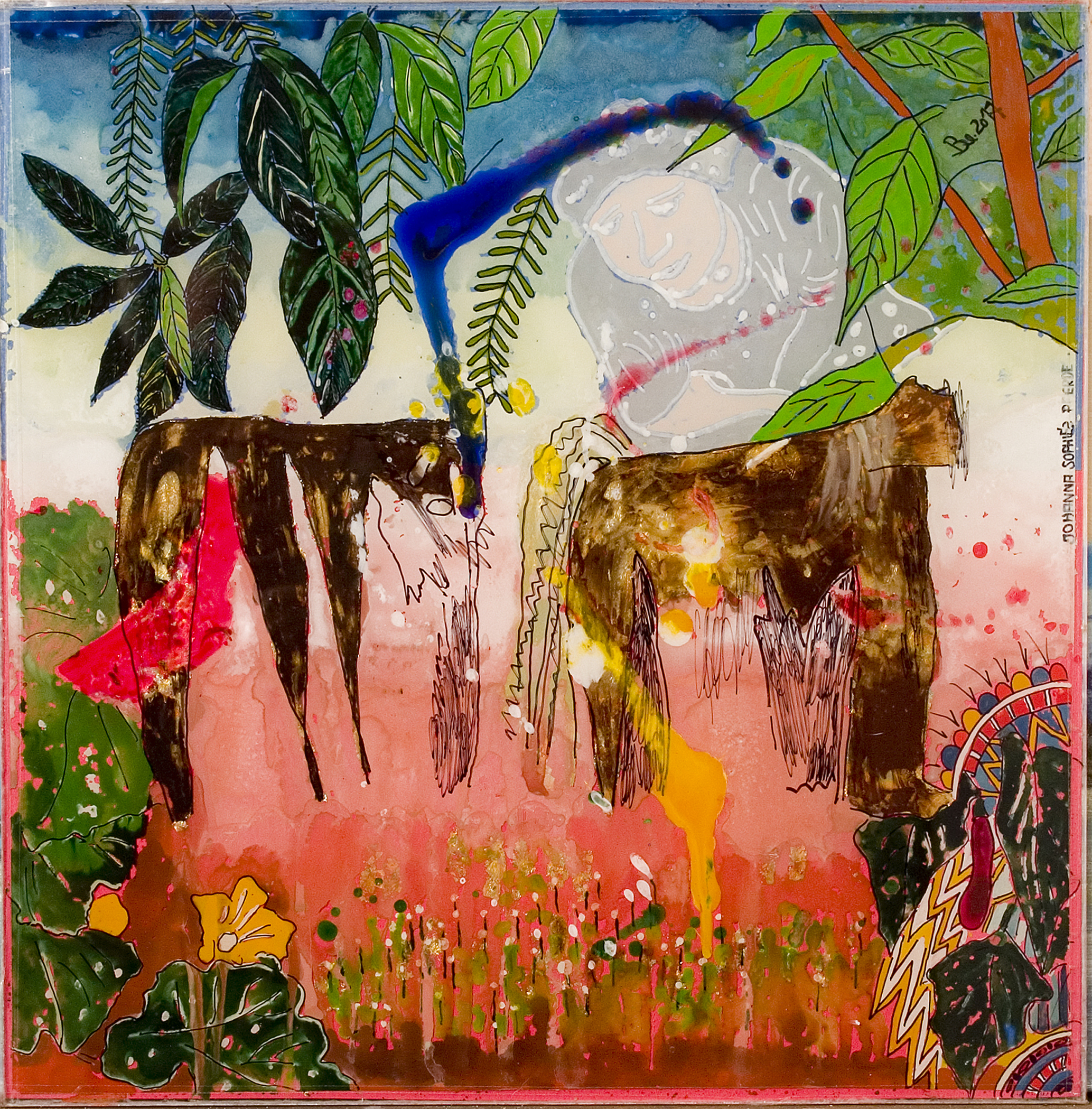 Brigitte Edler, 30 x 40, 2022, Papier, Aquarellstifte, 
Gouache