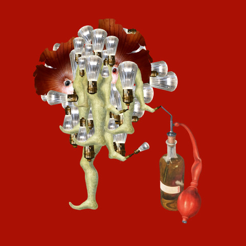 Renée Kellner, FRIEDEN FÜR ROT  2023, (entstanden für DIE ROTE NACHT LINZ 2023), 
PHOTOINSZENIERUNG, 
70 x 70 cm, 
photographie barytpapier