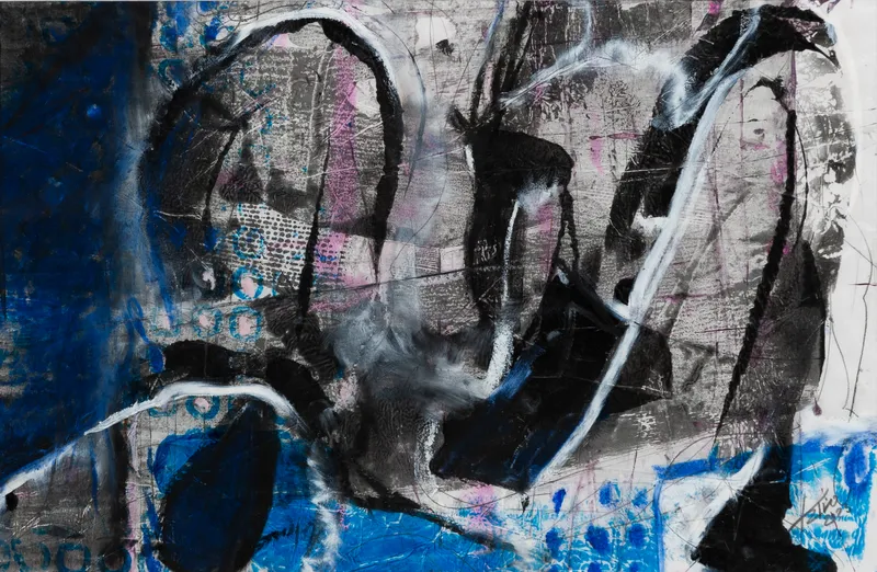 Kommunikation wirkt WUNDER 2023, Druck-Mischt auf Seidenpapier, 43 x 60 cm