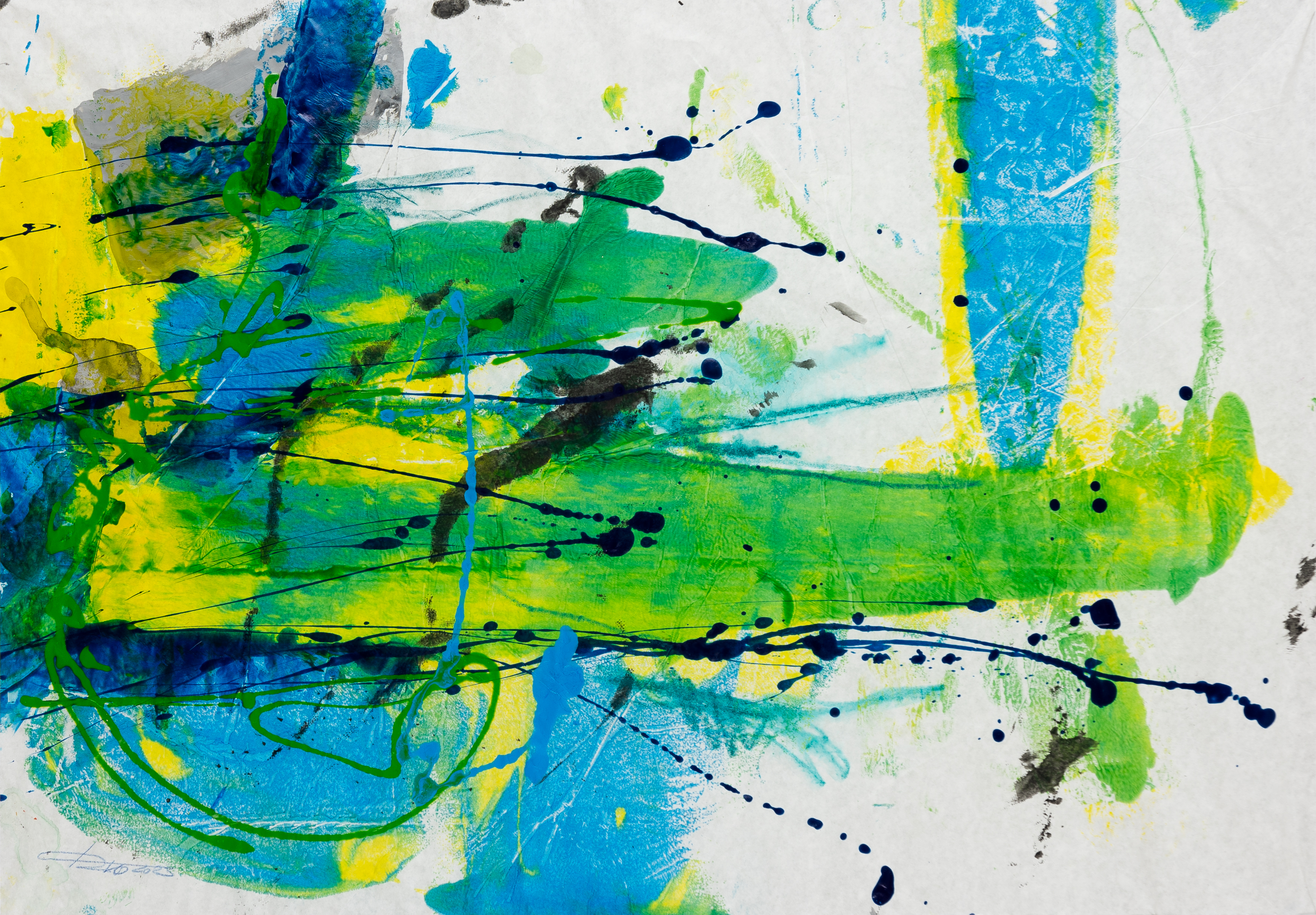 Karoline Kornek, Emporkömmling 2023, Druck auf Seidenpapier, 60 x 43 cm